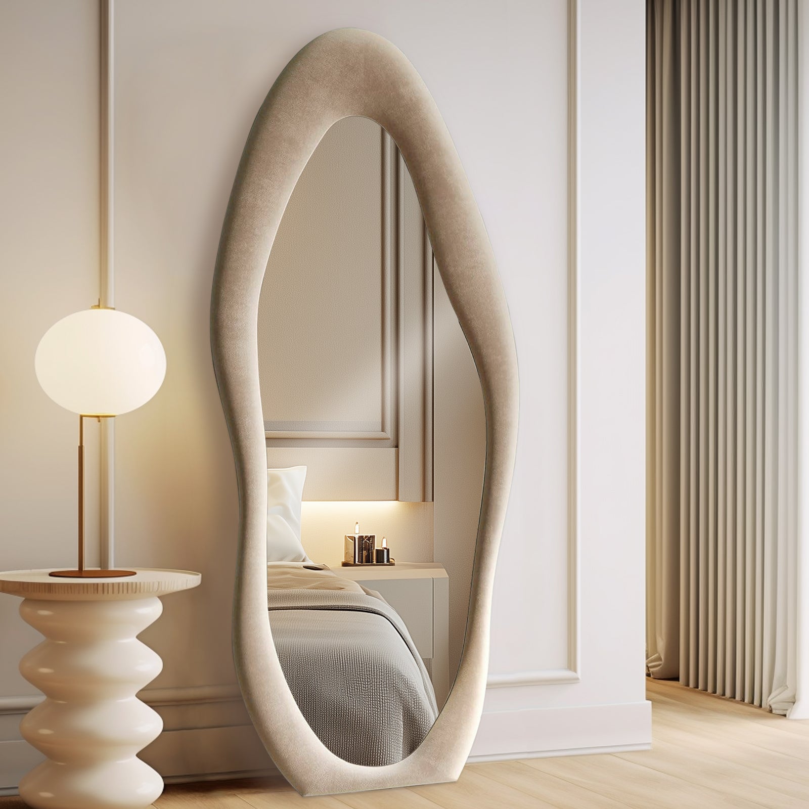Ipromirror Cirrus - Cloud Flannel Floor Mirror 24"x63"