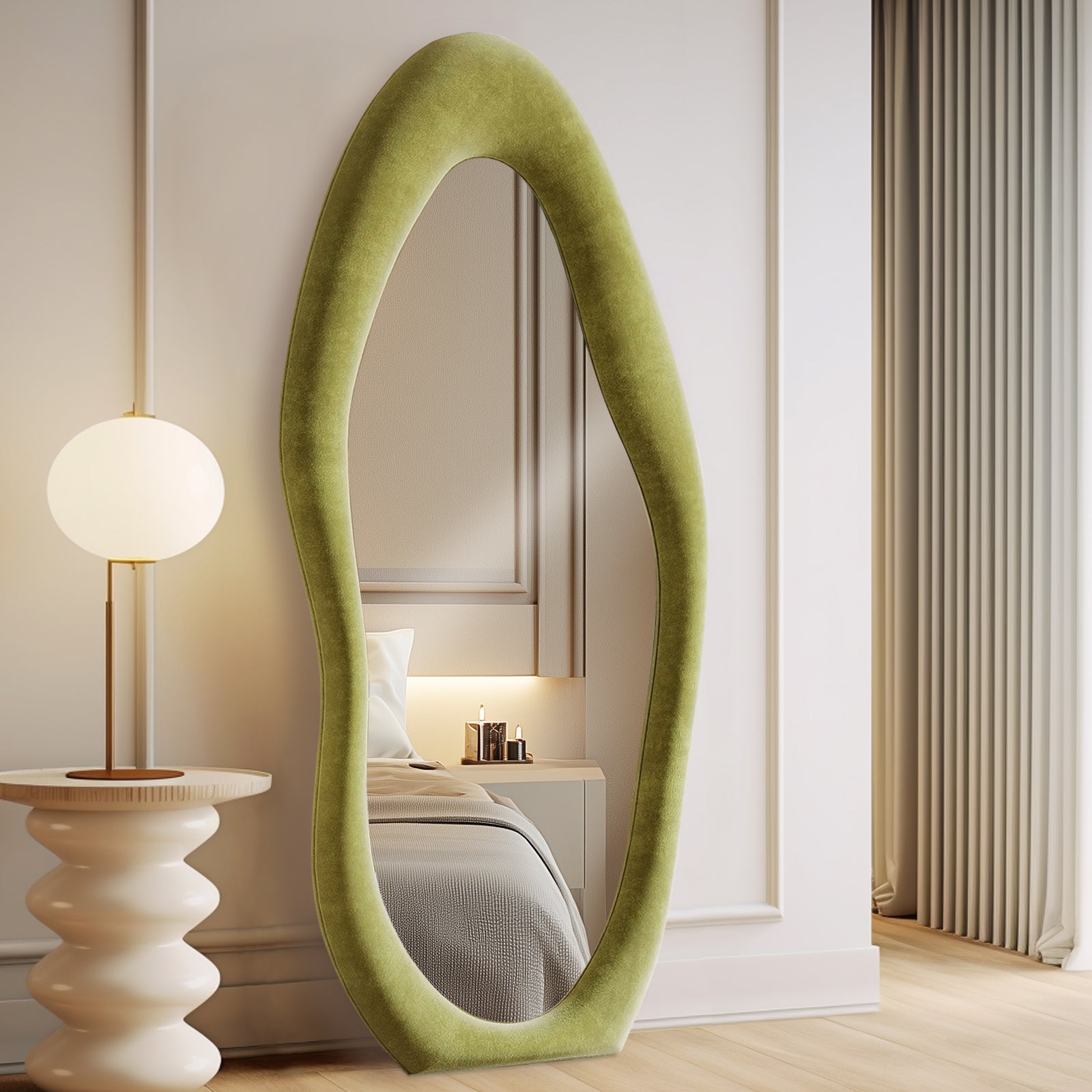 Ipromirror Cirrus - Cloud Flannel Floor Mirror 24"x63"