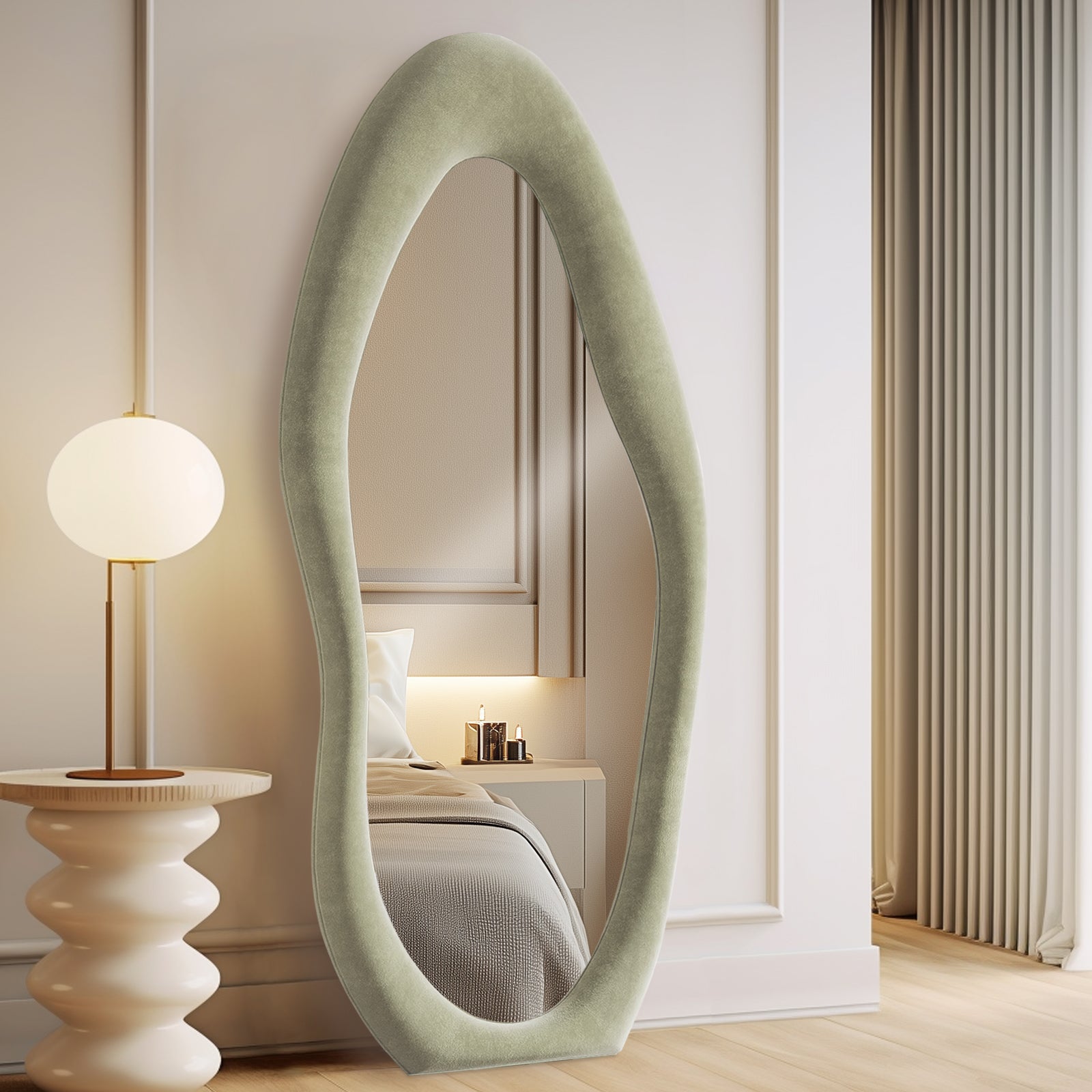 Ipromirror Cirrus - Cloud Flannel Floor Mirror 24"x63"