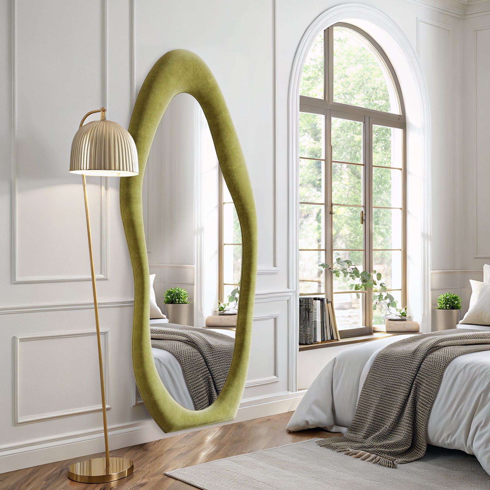 Ipromirror Cirrus - Cloud Flannel Floor Mirror 24"x63"