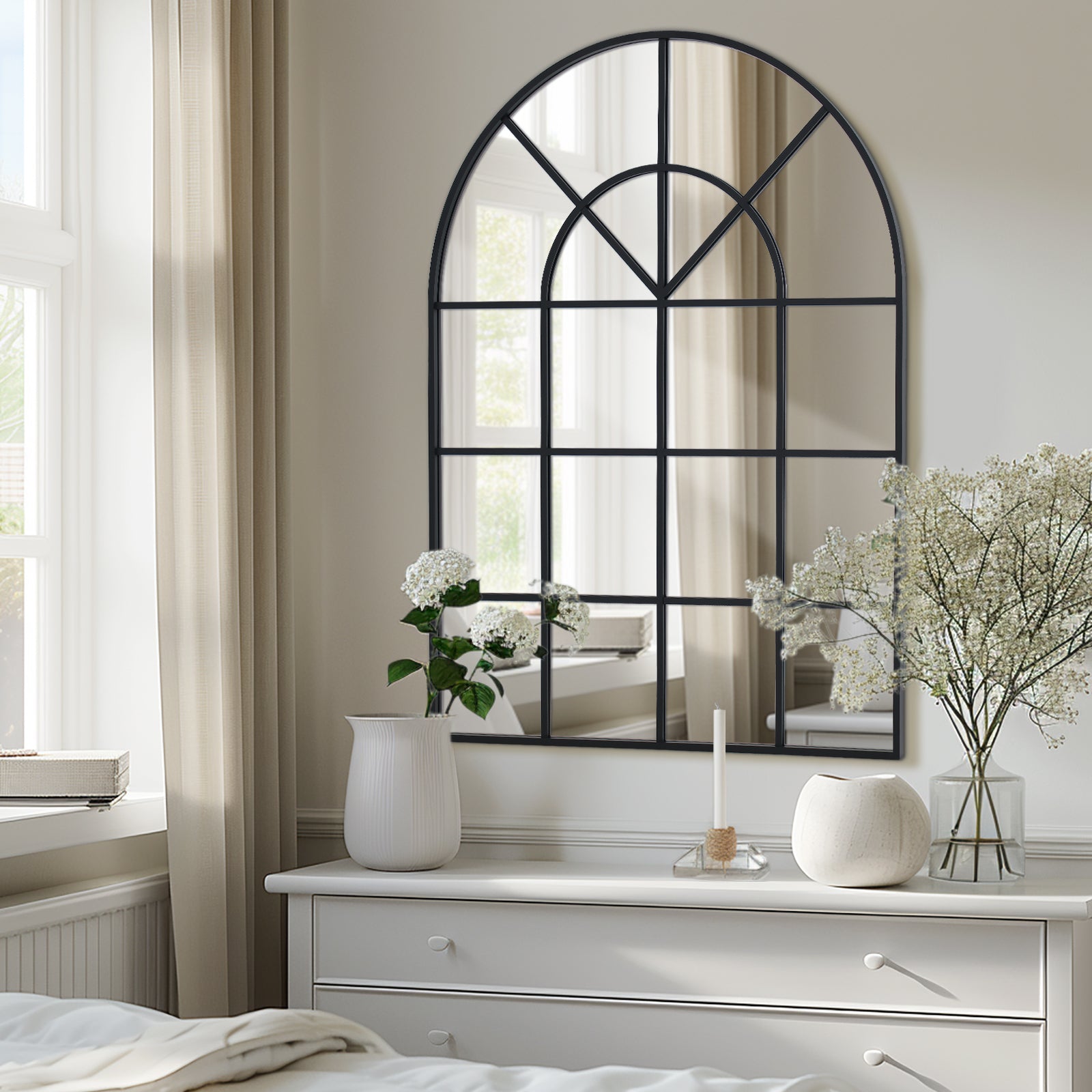 Ipromirror Arcadia - Grid Arched Wall Mirror