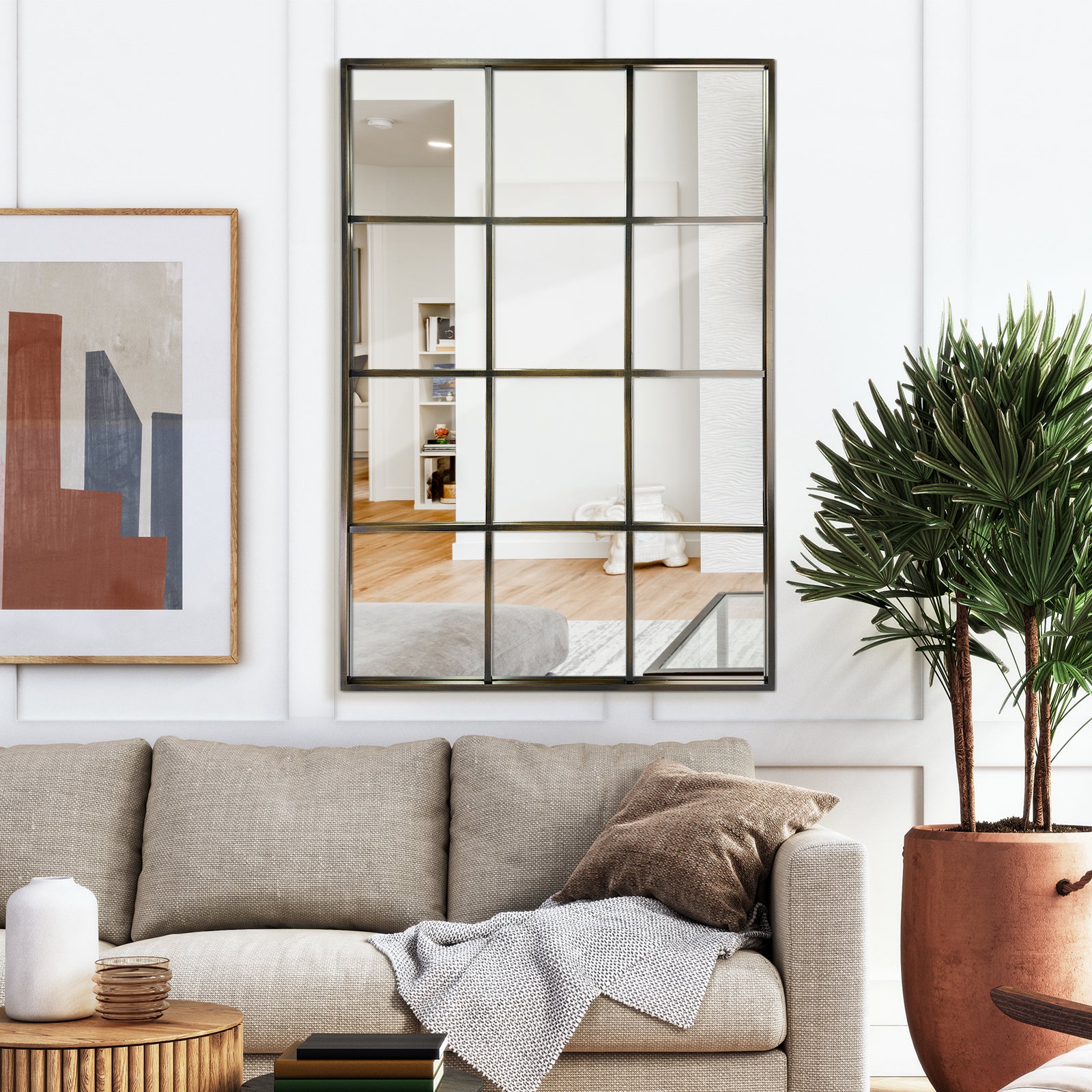 Ipromirror Arcadia - Grid Rectangle Wall Mirror