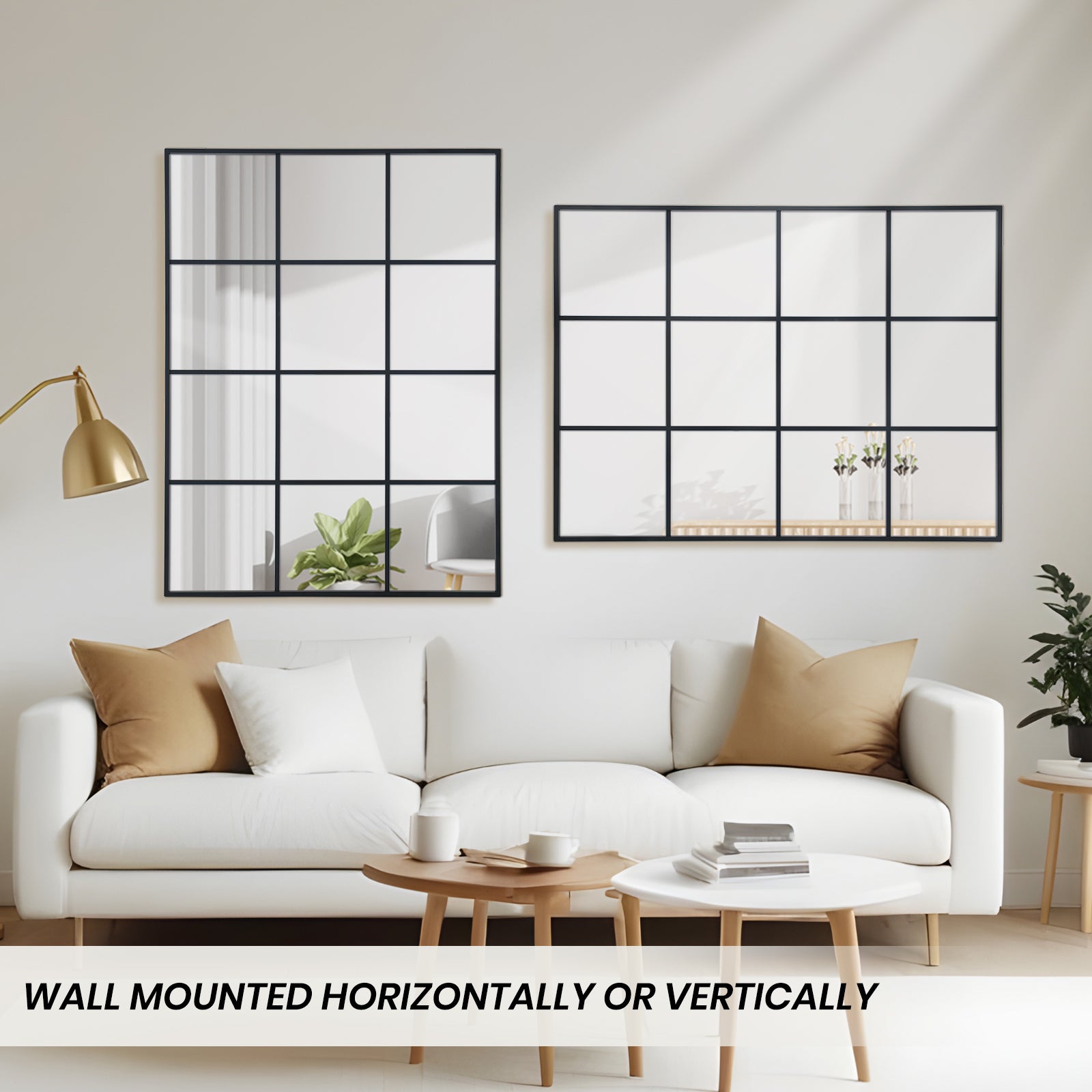 Ipromirror Arcadia - Grid Rectangle Wall Mirror