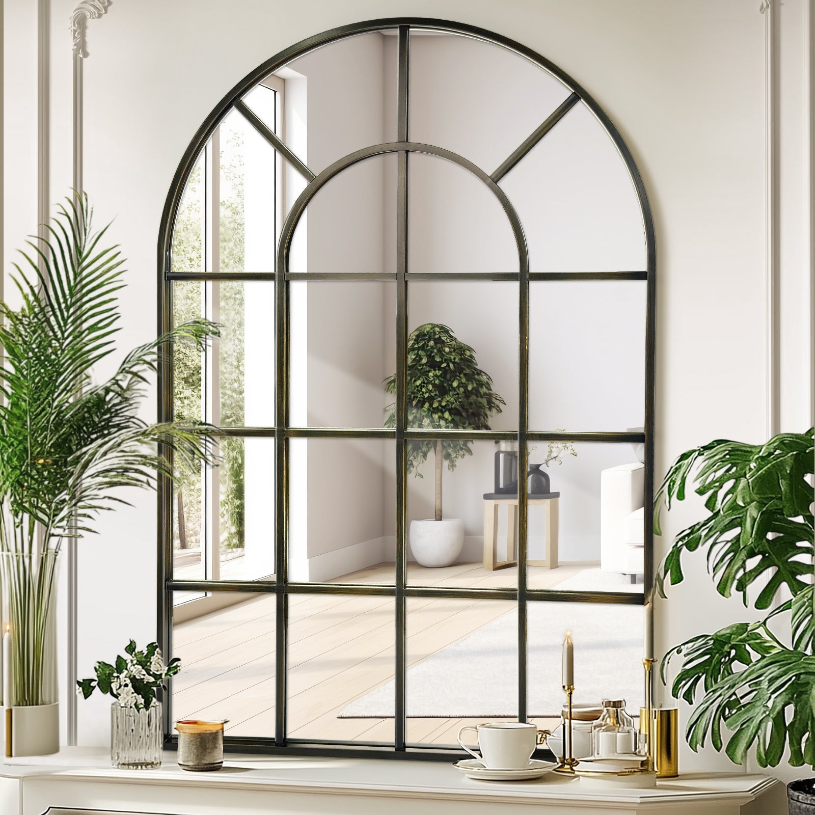 Ipromirror Arcadia - Grid Arched Wall Mirror