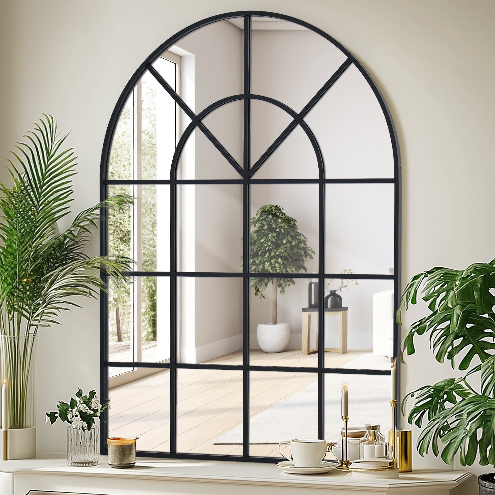 Ipromirror Arcadia - Grid Arched Wall Mirror