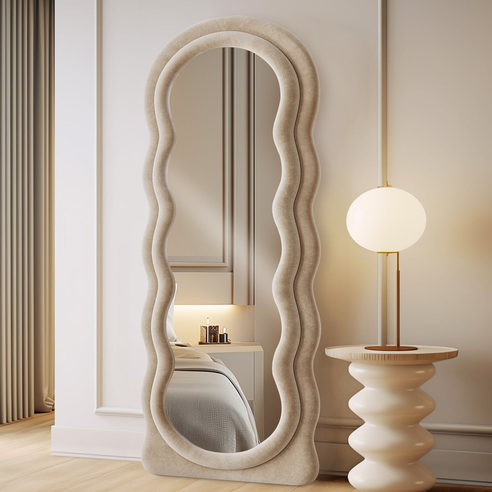 Ipromirror Cirrus - Wave Flannel Floor Mirror 24"x63"