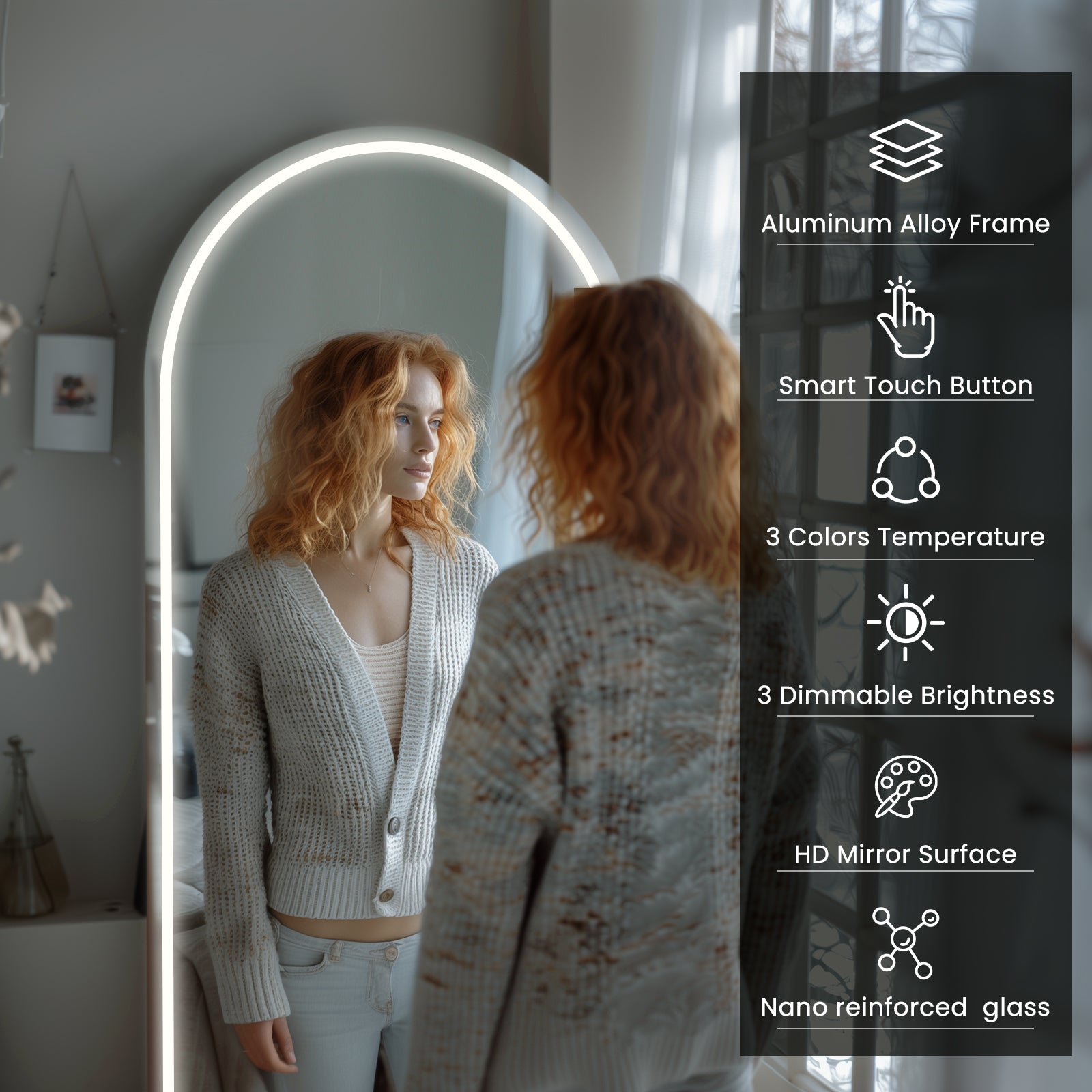 Ipromirror Moony- LED Full Length Floor Mirror
