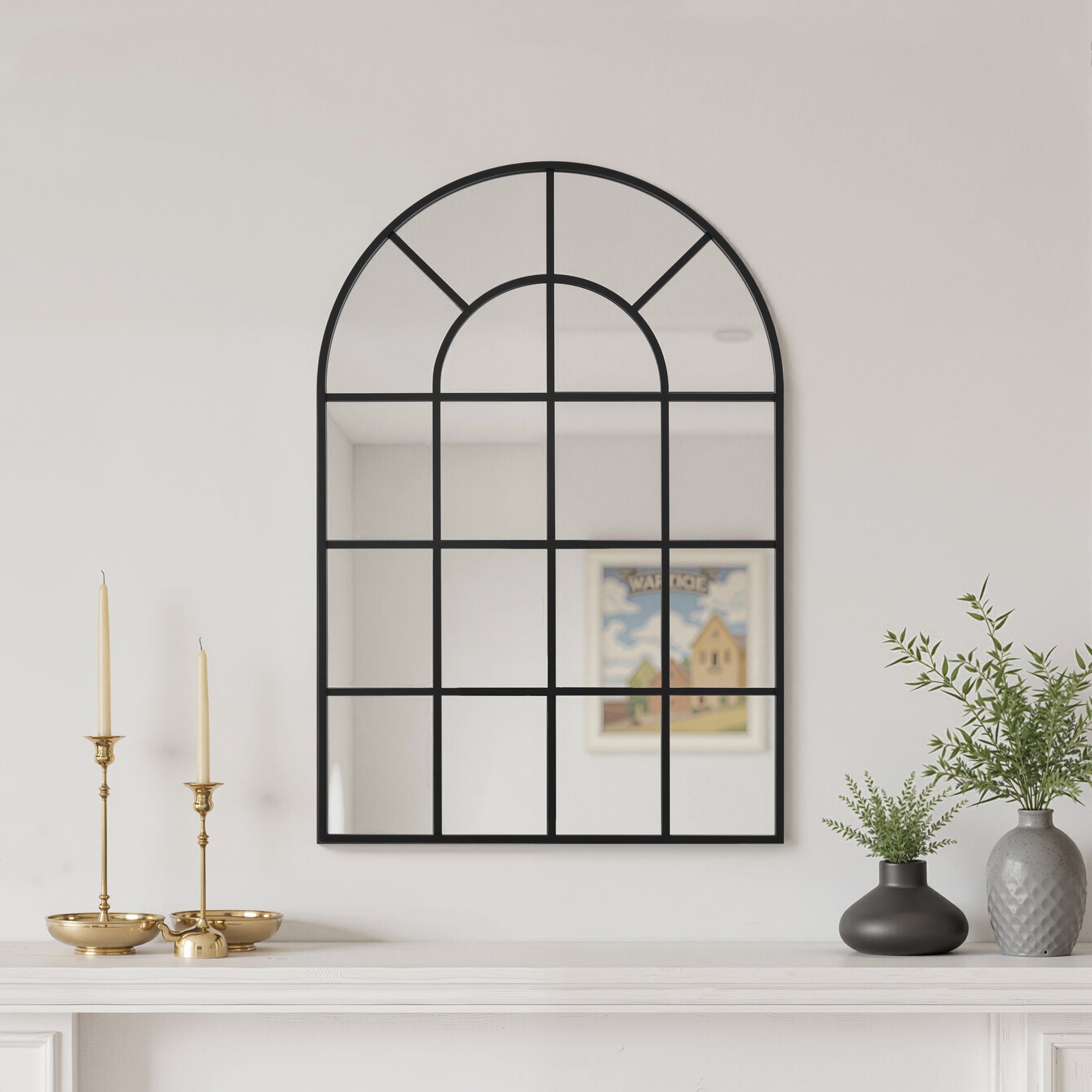 Ipromirror Arcadia - Grid Arched Wall Mirror